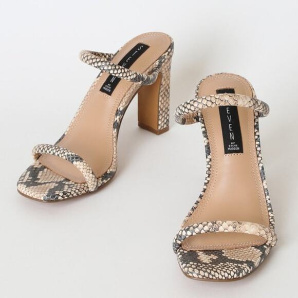 Steve Madden Jerri Leather Heel Snake Print Multi - Picture 3 of 8